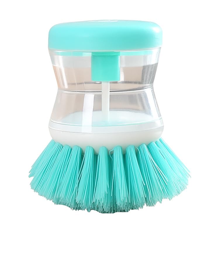 Soap Dispensing Dish Brush, Refillable Kitchen Scrub Brush with Durable Bristles, Dish Washing Cleaner for Pots, Pans, Sink, Countertops and Household Cleaning-image-37