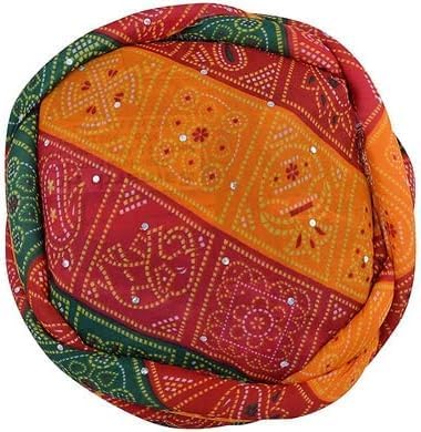 Holi Rajasthani - Turbante Indio Tradicional Pagdi Safa Para Matrimonio Mehandi Holi Función Decoración Tamaño Libre, Paquete De 1, Tamaño Libre, Paquete De 1