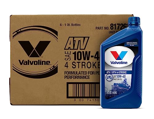 Valvoline 4-Stroke ATV/UTV SAE 10W-40 Motor Oil 1 QT, Case ...