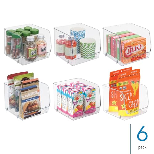 iDesign Stackable Open-Front Storage Bins for Kitchen and Pantry Organization - Set of 6 - Clear - Image 3