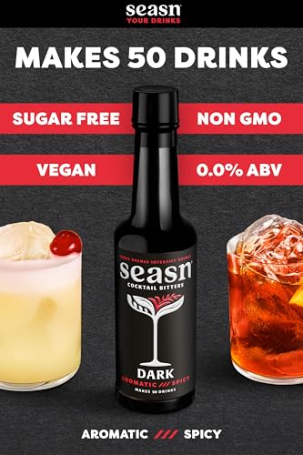 Image of seasn DARK Cocktail Bitters | 0% ABV Bitters for Intensifying Cocktails & Mocktails | Aromatic & Spicy Bitters | Vegan & Sugar Free | 150ml