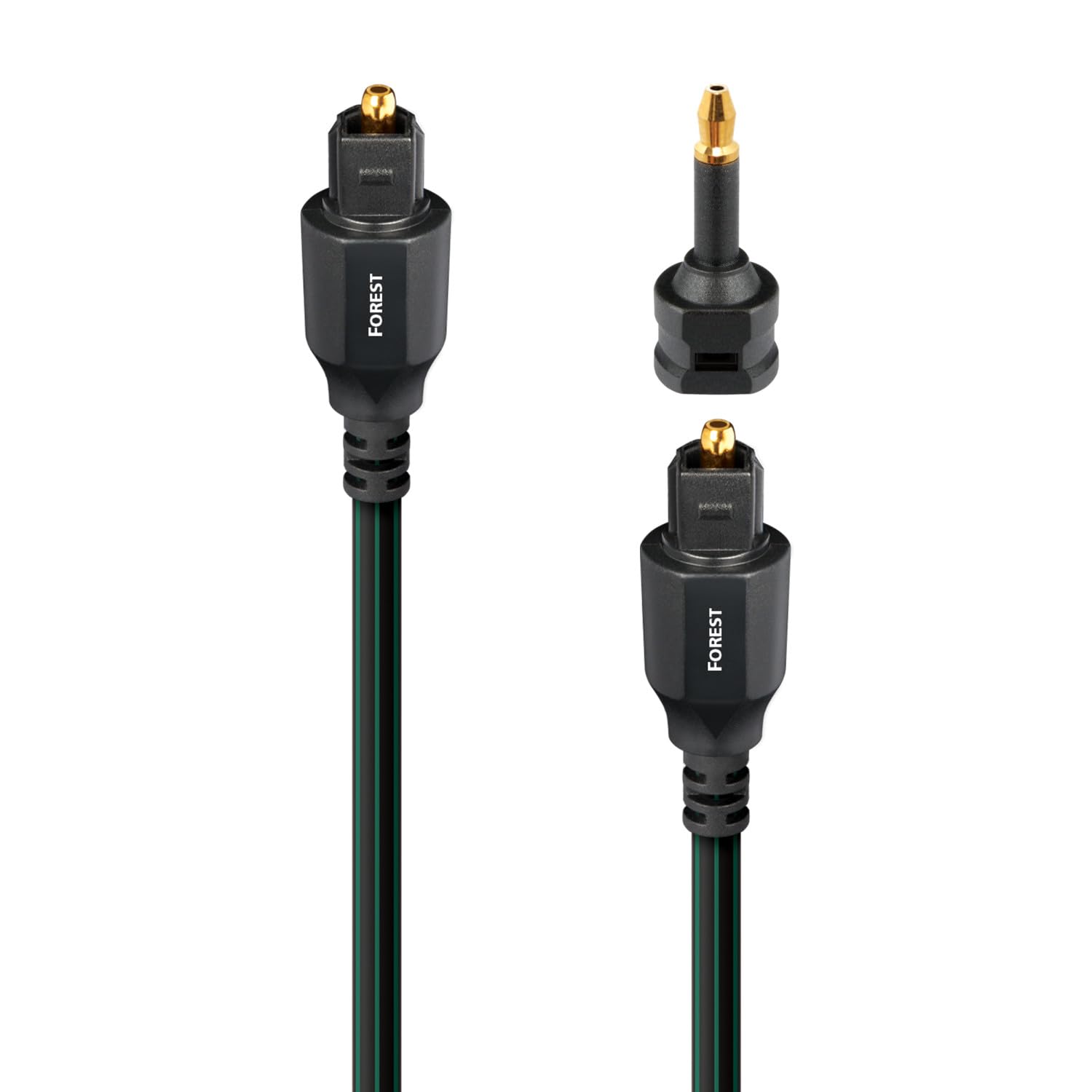 AudioQuest Forest OptiLink Cavo Fibra Ottica TOSLINK 12m – Audio Digitale Cristallino, Nero