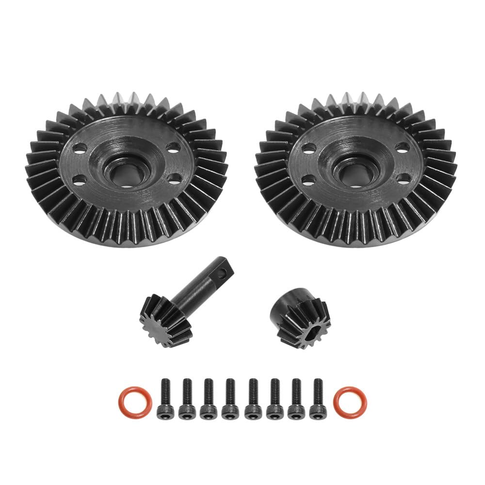 37T 13T Steel Front Rear Differential Gear Set RC Upgraded Parts for TRAXXAS Slash Rustler 4×4 Stampede Hoss 4×4 VXL Ford F-150 Revo Slayer 4×4 Slayer Pro 4×4 Summit T-Maxx XO-1 RC Car