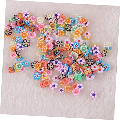 FOMIYES 300 Pçs Nail Art Decoração Apliques Enfeites Flores Decoração Tabletes De Unhas Clayslice De