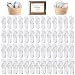 Bulk Flip Flops for Wedding Guest | 52 Pack White Wholesale Flip Flop Sandals | Twine Wrapped Individually with Decorative Size Cards and Wedding Reception Sign Included