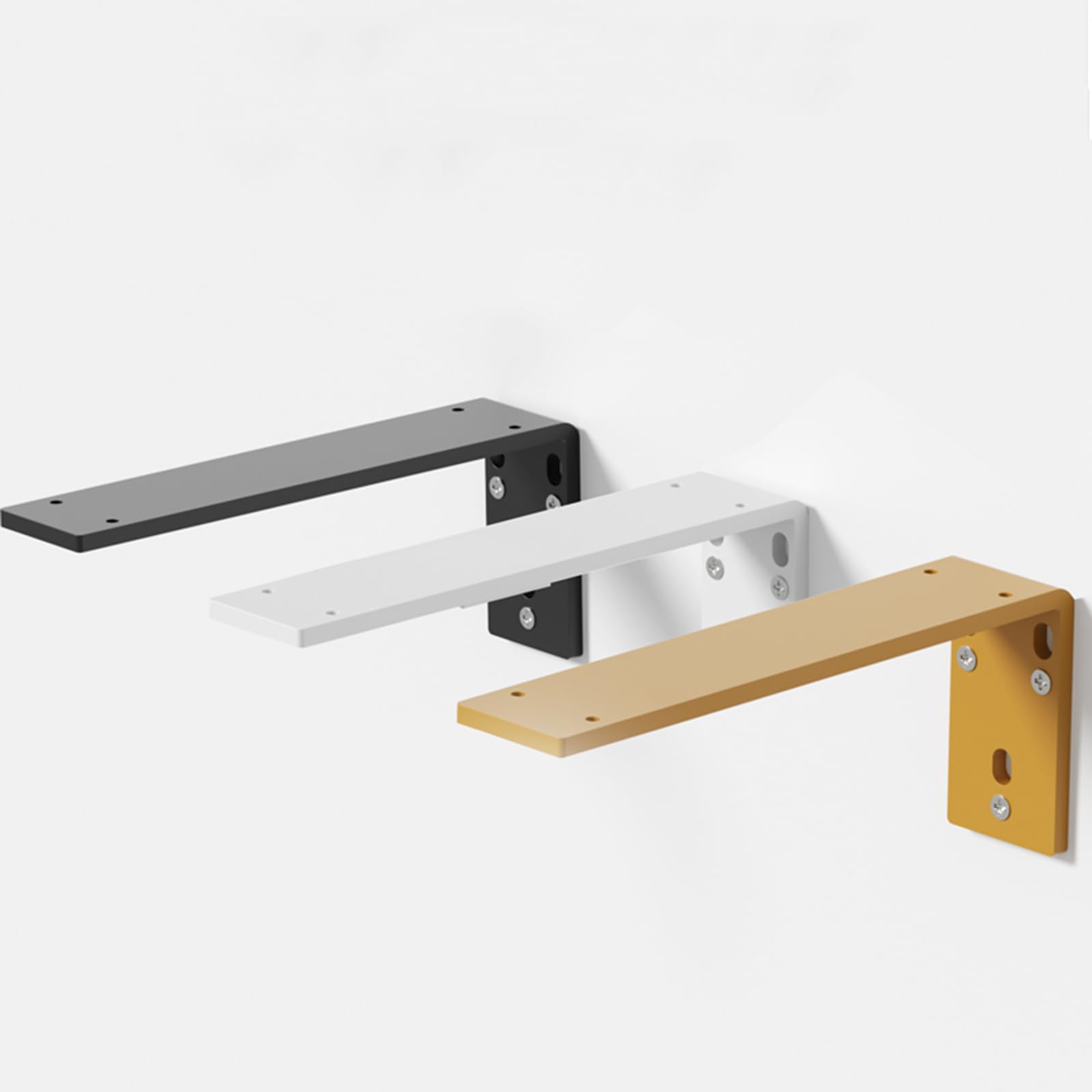 2 Pezzi Staffe per Mensole Pieghevoli Supporti per Mensole da Parete Resistenti Supporti per Mensole Decorative in Metstaffe Di Supporto per Mensole a Forma Di L in Acciaio Al Carbonio, Salva