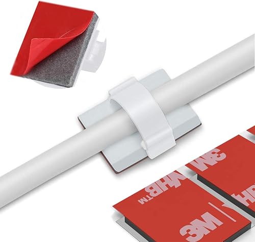 Miniatura 11 de 50 piezas autoadhesivas 3M para cables de gestión de clips de cables fuertes, organizador de cables, abrazadera de cable, gestión de escritorio