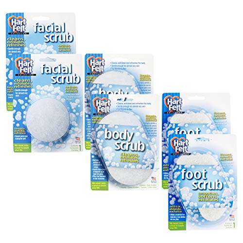 HartFelt Bundle Includes 2 Each: Facial Scrub, Body Scrub, and Foot Scrub -Clean, Exfoliate