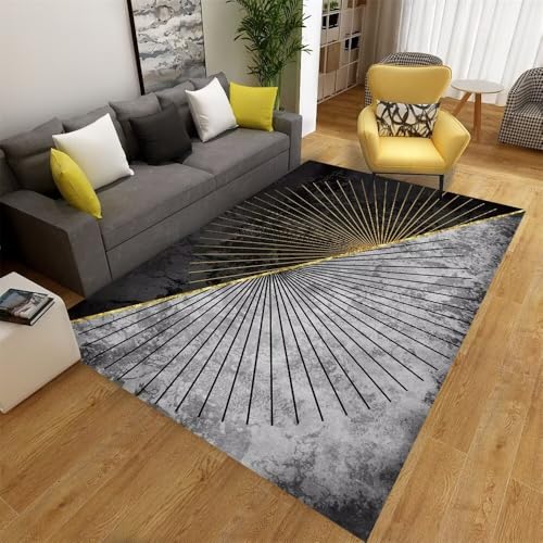 Tapis au design moderne à rayures 50x80 cm lavable et antidérapant - 2
