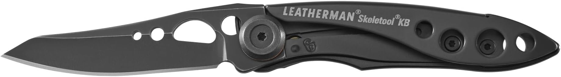 Leatherman, Skeletool KB Pocketknife with Straight Edge, Stainless Steel Blade and Bottle Opener, Onyx Black