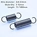 ​Hooked Expansion Springs - 0.8-0.9mm × 5-12mm × 15-1000mm | Spring Steel for Industrial/DIY(0.9 x 9 x 70mmx1pcs)