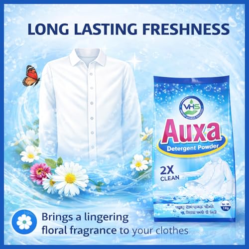 Image of Detergent Powder 3Kg Pack | High Foam Laundry Washing Powder for Clothes | Tough Stain Remover, Deep Cleaning Formula with Long Lasting Freshness (Pack of 1)