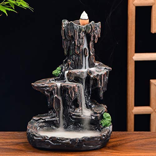 L!Ghtup Ceramic Backflow Incense Burner Waterfall Incense Holder, For Home Decor Aromatherapy Relaxation Gifts… (Brown) #TOP1