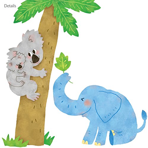 DECOWALL-DS-8013-Jungle-Animals-Kids-Wall-Stickers-Wall-Decals-Peel-and-Stick-Removable-Wall-Stickers-for-Kids-Nursery-Bedroom-Living-Room-Small-dcor