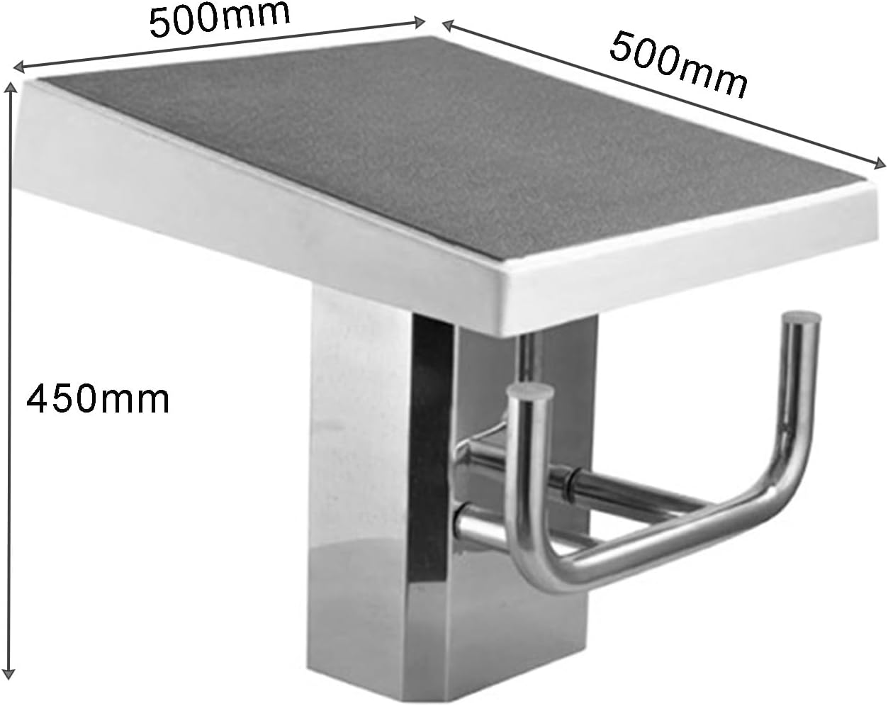 Pool Diving Platform, Heavy Duty Non Slip Pool Starting Jumping Board, Diving Plate with 304 Stainless Steel Base for Competition(Color:Dark Blue)
