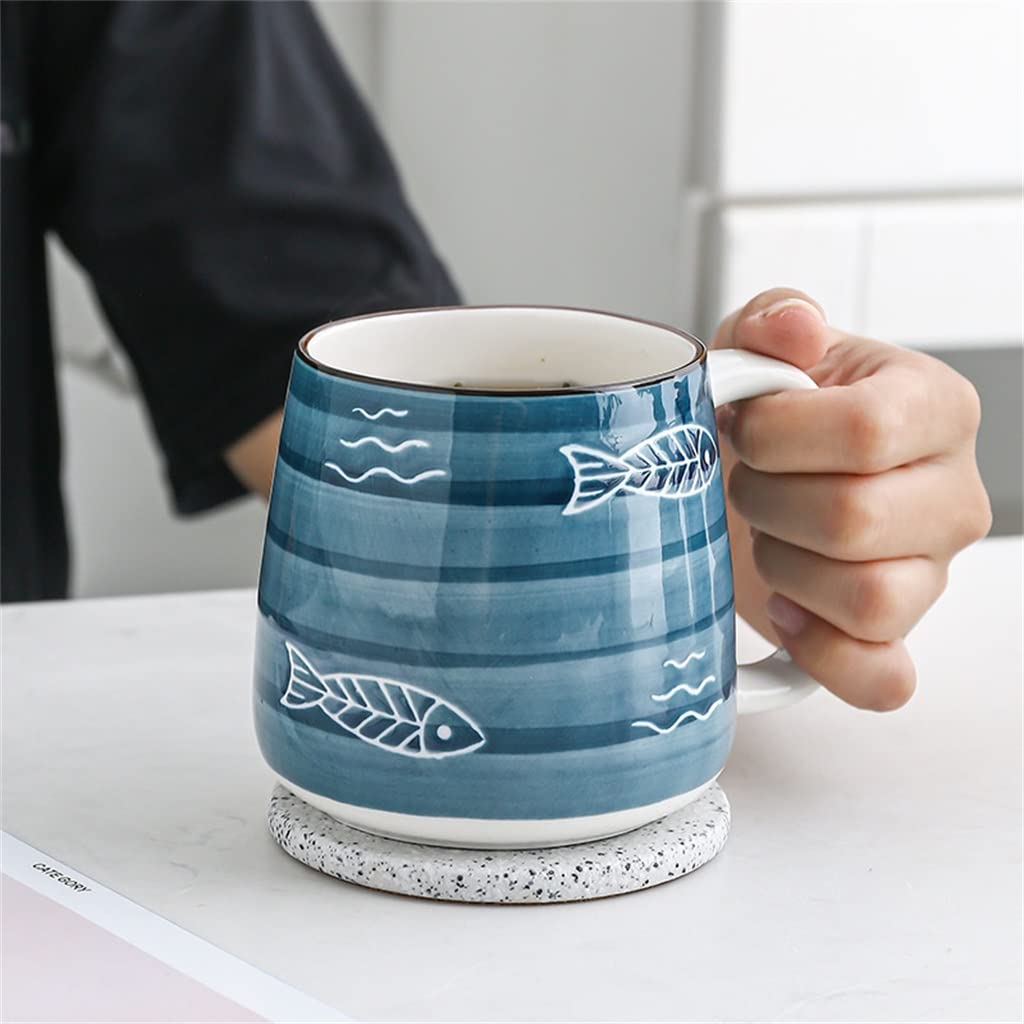 BBCBBZ Arge Underglaze kubki ceramiczne śniadanie napój kawa herbata kubki na mleko biuro zastawa stołowa do kuchni japoński ręcznie malowany kubek prezenty(A)