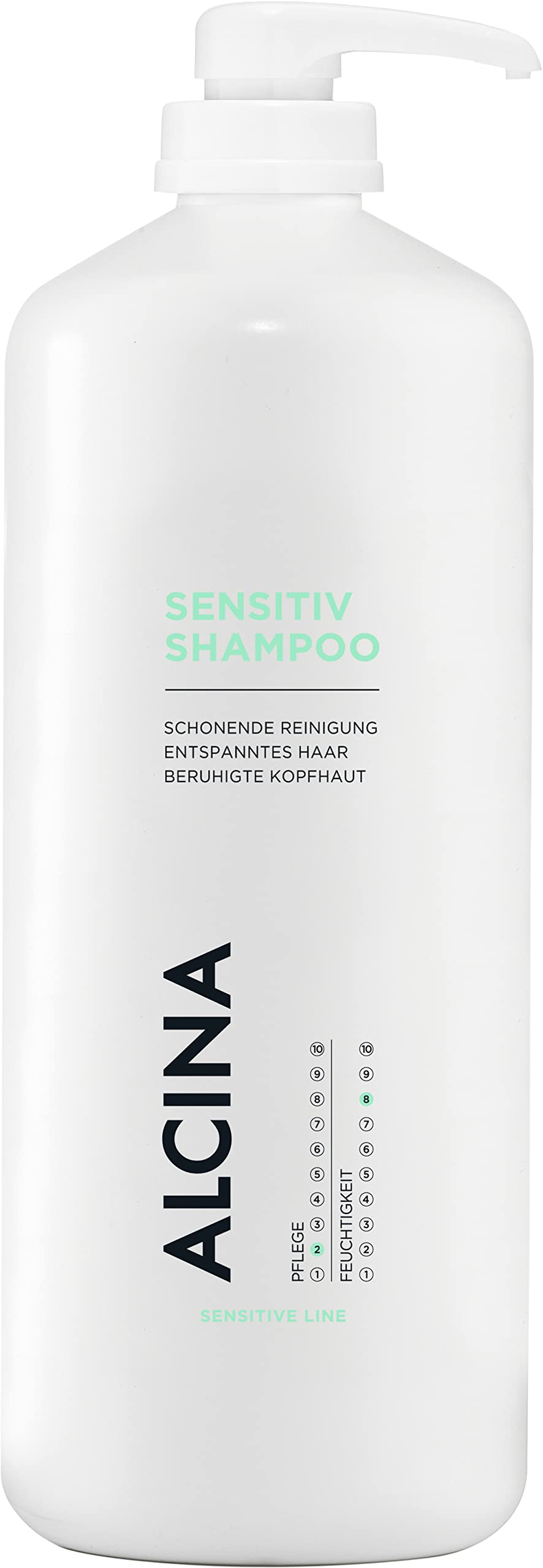 ALCINA Szampon Sensitive, 1 x 1250 ml, delikatne czyszczenie, do włosów wrażliwych i wrażliwych, uspokaja skórę głowy
