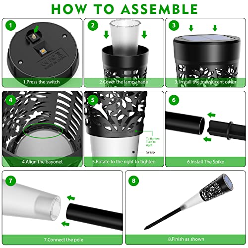 Lampade Solari da Giardino 6 Pezzi IP65