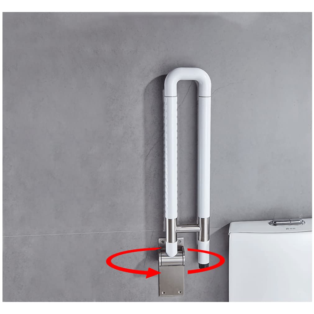Asidero para inodoro con discapacidad,asideros para baño seniors agarre plegable seguro barandilla escalera pasamanos