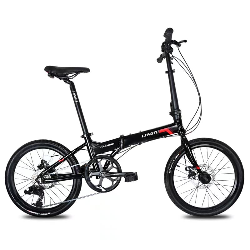 Amazon | LANGTU 20インチ折りたたみ自転車8速アルミ合金男女自転車  