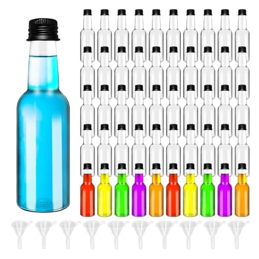 50 Pack 2 oz Mini Liquor Bottles,Plastic Alcohol Shot Bottles
