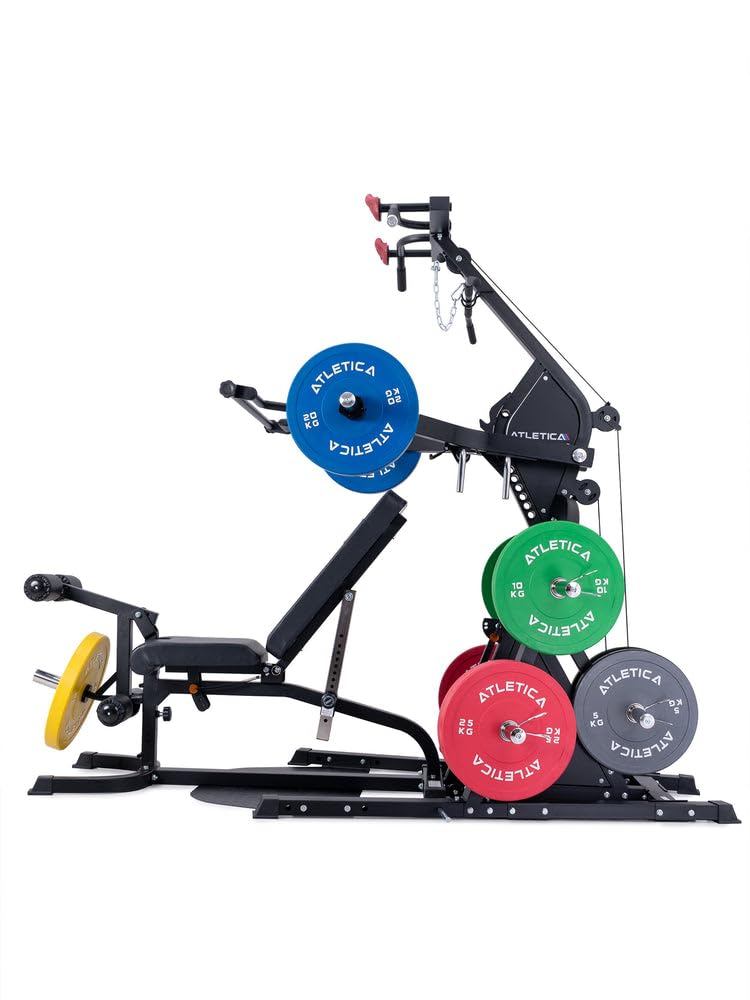 Atletica Triton | Multigym Triplex Station come set con panca per pesi X-Bench | Allenamento completo su spazio compatto | Stazione di trazione con barra di trazioni | Variant, braccio leva, Triton