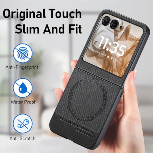 Coque Motorola Moto Razr 70 Plus étui tissu cuir