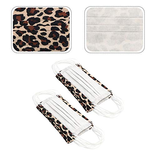 VALICLUD 50Pcs Adultos Dust- Proof Capa Leopardo Impressão Prático