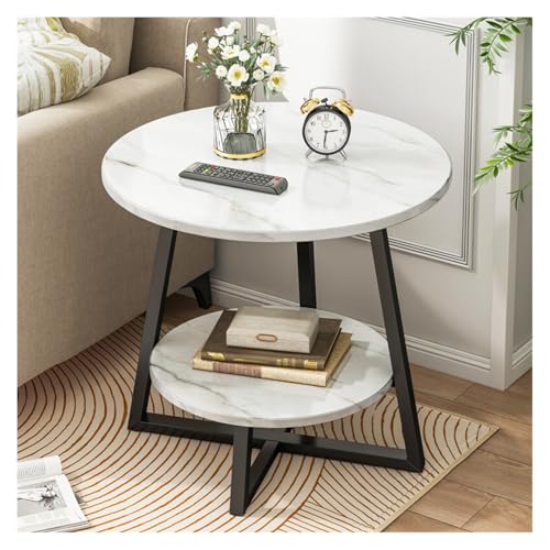 Table basse d'angle ronde 60cm pour optimiser les petits salons et chambres