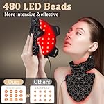 Red Light Therapy for Face and Neck, 8 Colors LED Face Mask Light Therapy with 850NM Near Infrared, 3000 mAh Rechargeable 6-In-1 Red Light Therapy Mask Set Skin Care Device for Skin Rejuvenation - Image 3