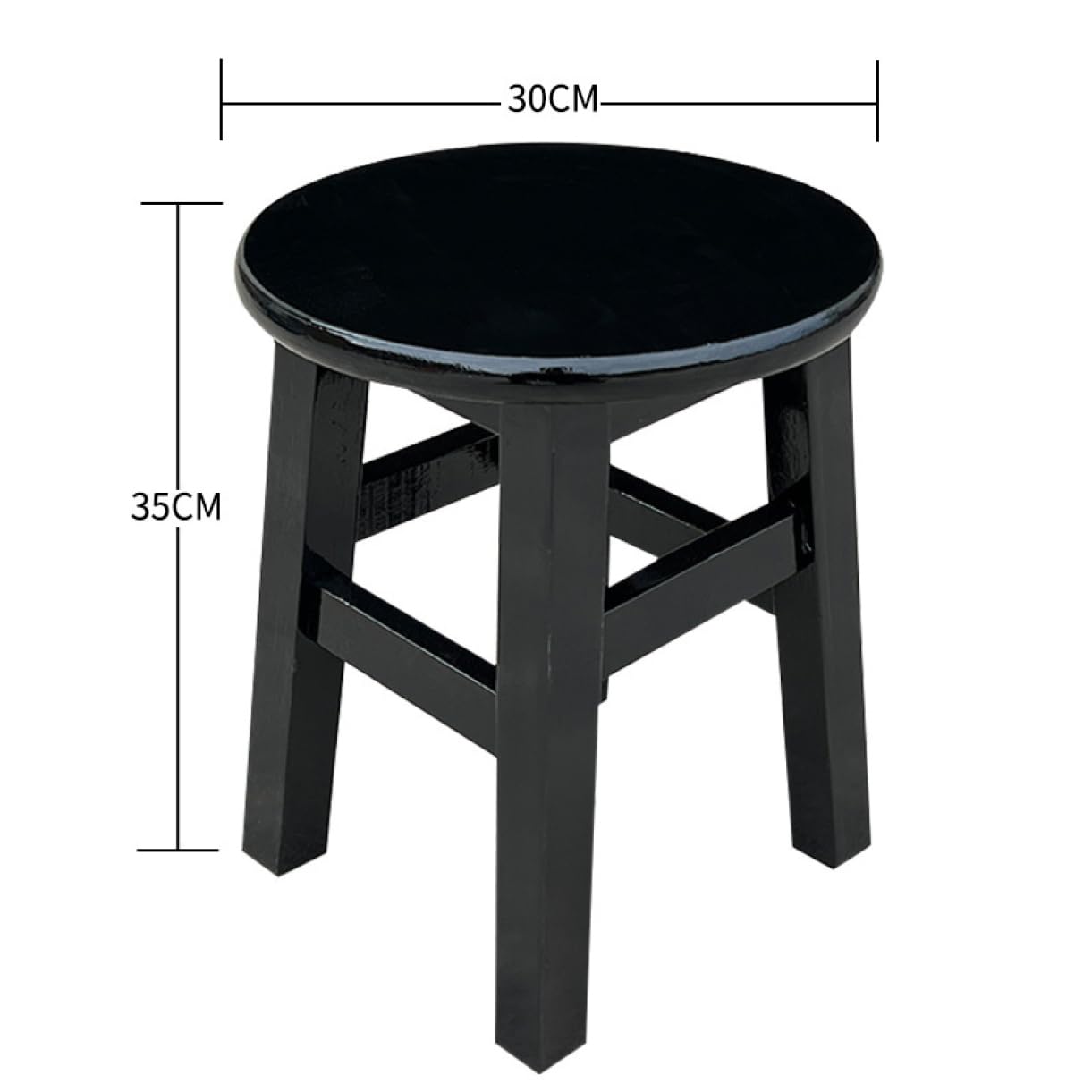 Amazon.co.jp: THLD ハイスツール 木製 スツール 丸型 天然木 丸