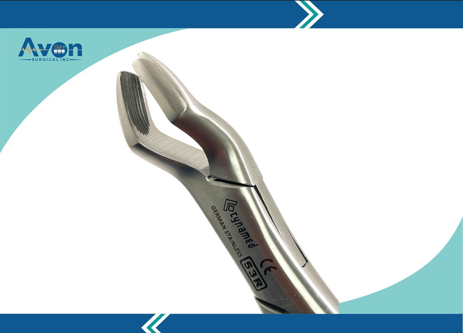 Dental Tooth Extracting Forceps Extraction No. 53R Upper 1st and 2nd Molars Extraction Forceps Pliers Style - German Stainless Steel Dental Instruments