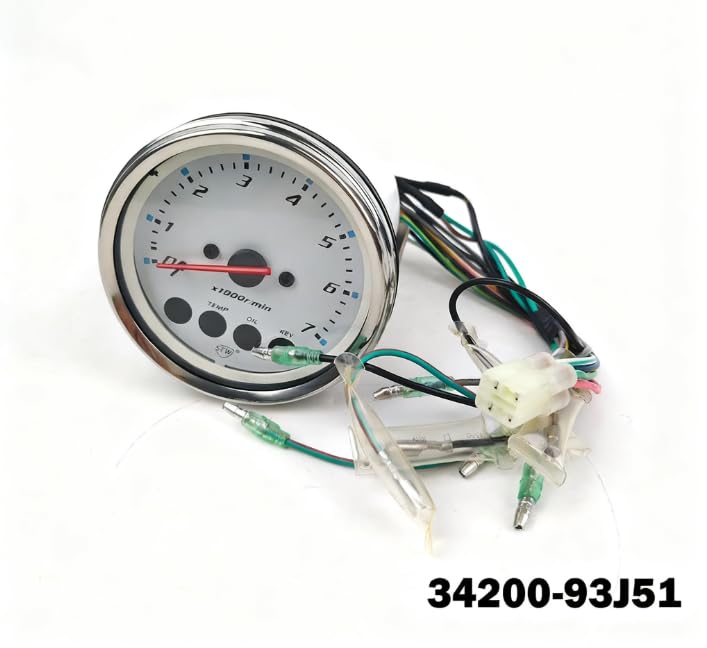 34200-93J51 White Multifunction Tachometer for Suzuki DF40 DF140 Outboard