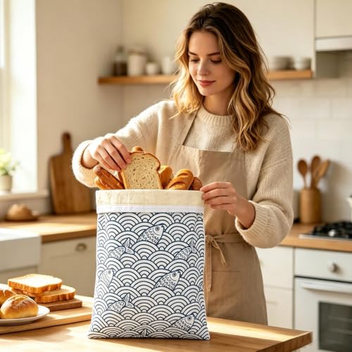 Bolsa de pan transportable que conserva la frescura de tus hogazas caseras intacta 3