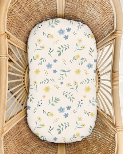 Image of Muslin Baby Lounger Cover 2 Pack, Soft Breathable Newborn Lounger Pillow Cover for Boys Girls Infant (Spring Garden)