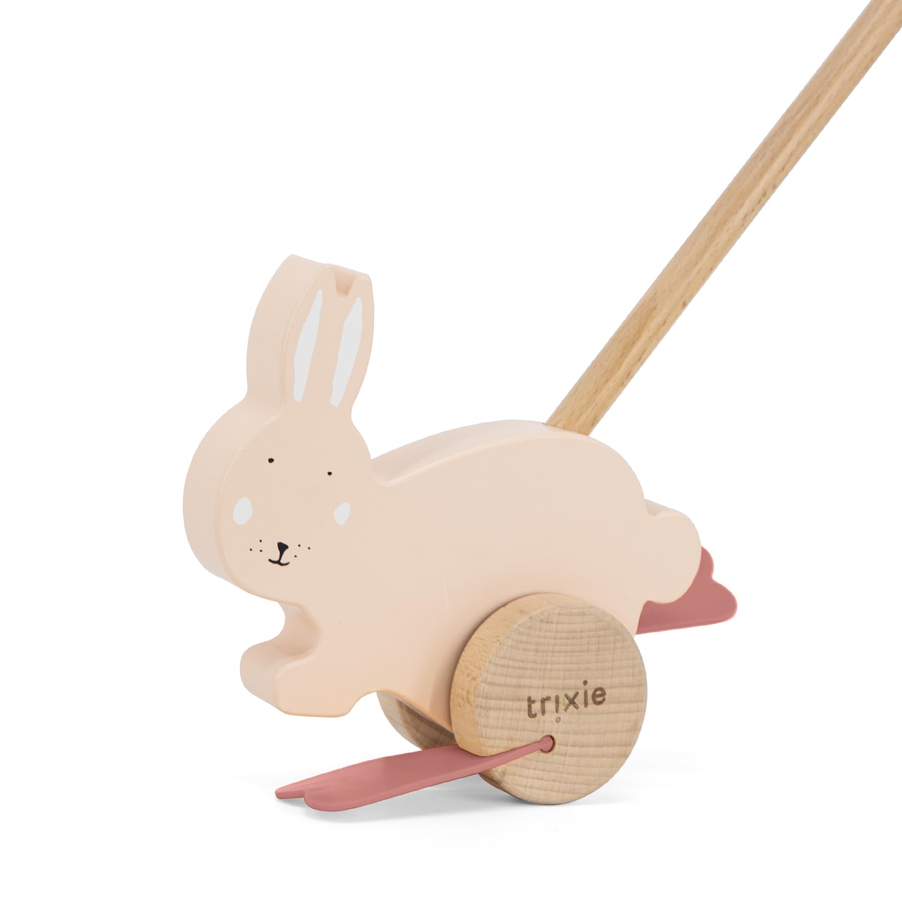 Jouet à pousser en bois - Mrs. Rabbit - -