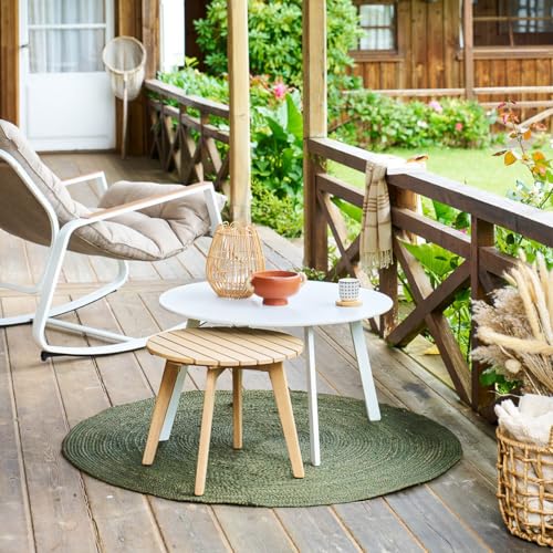 Table d'appoint de jardin ronde Olvinia en acacia Hespéride - 3