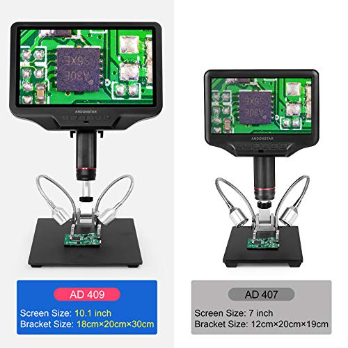 Image of Andonstar 10.1'' WiFi HDMI Digital Microscope AD409, 1080P Long Object Distance PCB Soldering Microscope for Electronics Repair, Support PC Connection to Measure