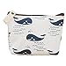 Polytree Printed Canvas Change Coin Purse Holder Zip Mini Wallet - 5