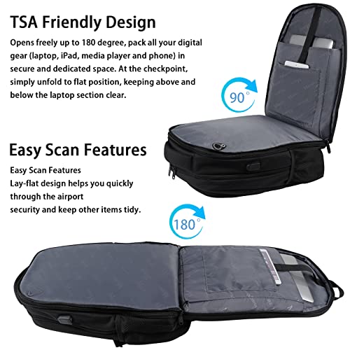 MATEIN Large Travel Backpack, TSA Expandable Laptop Backpack with USB Charging Port - Image 2