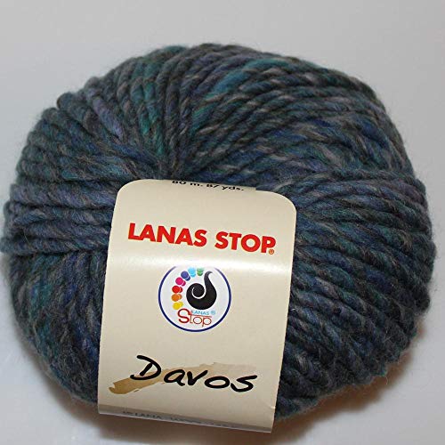 Lanas Stop Davos Ovillo de Color verdemar Cod. 244