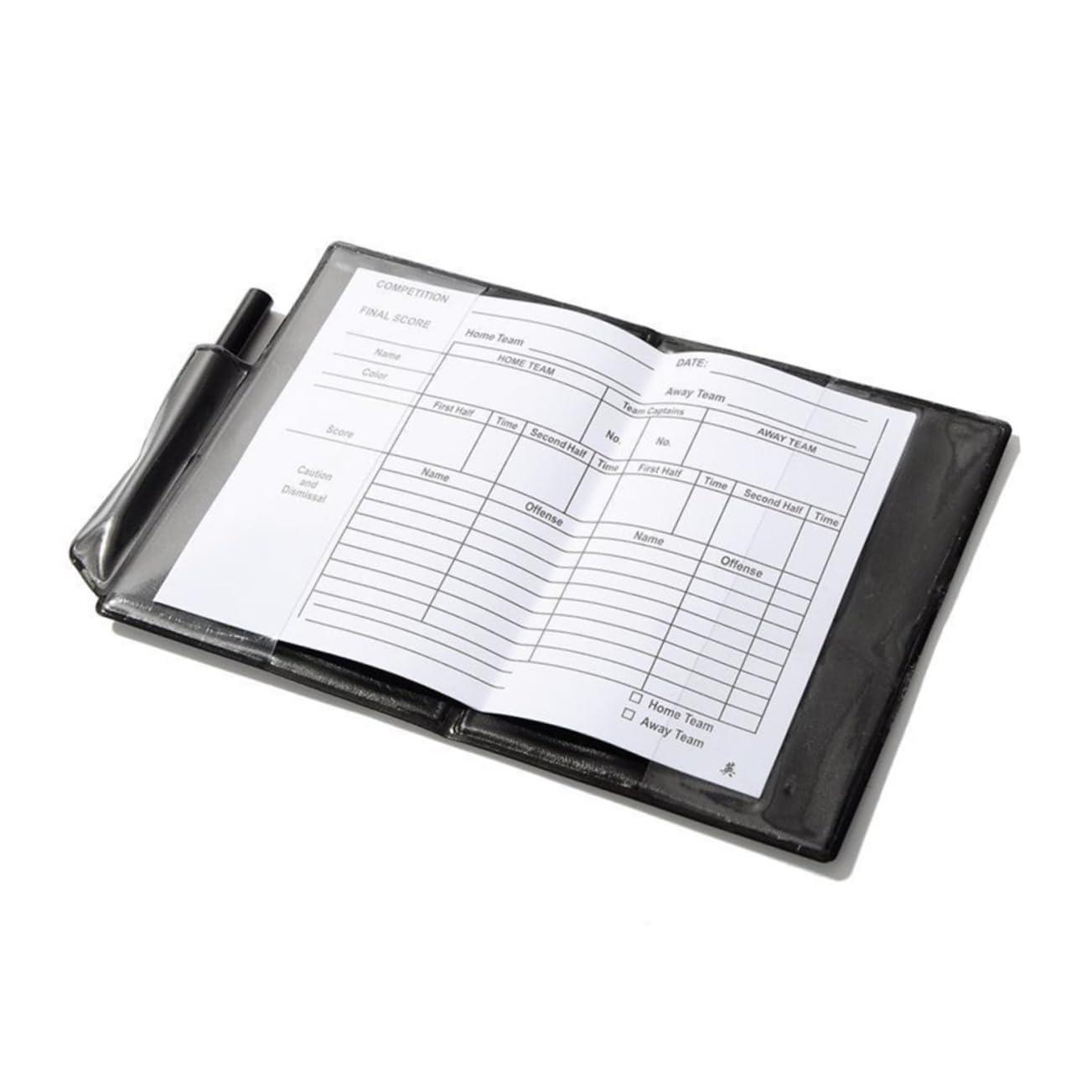 BESPORTBLE Wallet Set 4 Pack Red Yellow Cards Notebook Pencil Score Sheet Compact for Soccer Volleyball Games