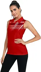 Camisa polo feminina de golfe sem mangas, com absorção de umidade, regatas atléticas macias, camisetas polo esportivas