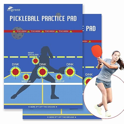 2Pcs Pickleball Practice Pads Dink Pad for Walls Pickleball Training Poster Pad for Pickleball Dink Train Indoor Rooms Yard Gym Dink Master Exercise Rebounder Aids(Blue 2pc)
