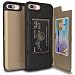 iPhone 7 Plus Case, TORU [iPhone 7 Plus Wallet Case Gold] Dual Layer Hidden Credit Card Holder ID Slot Card Case with Mirror for iPhone 7 Plus (2016) / iPhone 8 Plus (2017) - Gold