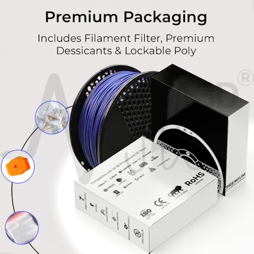 Image of NFIL3D 1KG Net Turbo Finish PLA+ Navy Blue 3D Printer Filament | Filaments for 3D Printer| 1.75mm| Accuracy + /- 0.015mm | 1000g 3D Filament, 250g Spool, 350g Packaging Weight (Total Weight 1.6KG)