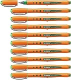 Stabilo Worker Boîte de 10 Rollers à encre liquide 0,3 mm Vert