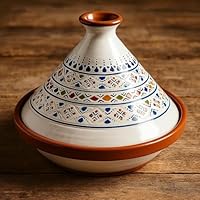 Tajine in Terracotta XL 32cm &ndash; Autentica Pentola Etnica Marocchina/Tunisina con Ebook Gratuito 0212242001