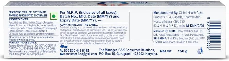 Miniatura 3 de Sensodyne Pasta de dientes para dientes sensibles, dientes fuertes y encías saludables, gel fresco, 2.64 onzas (2.65 oz) - Paquete de 6