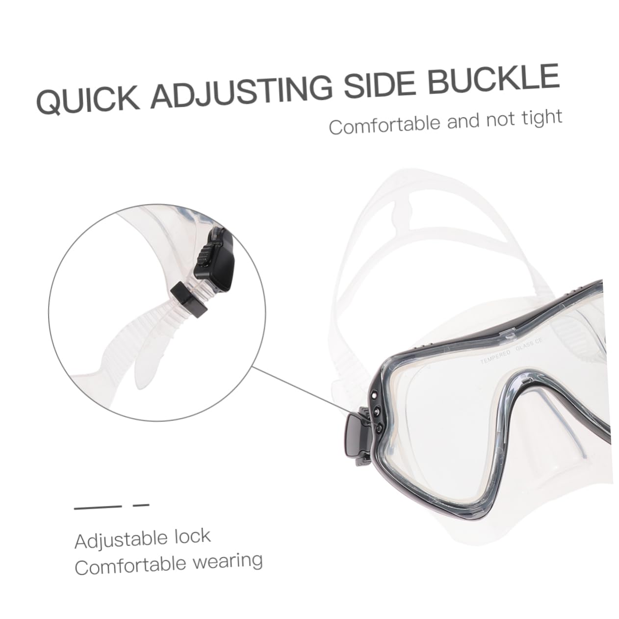 BESPORTBLE Máscara de Snorkel de Silicona Conjunto y Espejo Equipo de Snorkel de Silicona para Hombres y Mujeres Transparente para Uso Playa y Mar